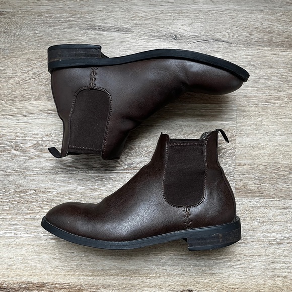 Will’s Vegan Store Vegan Faux Leather Dark Brown Chelsea Boots Size 41 EU / 8 US - Picture 4 of 13